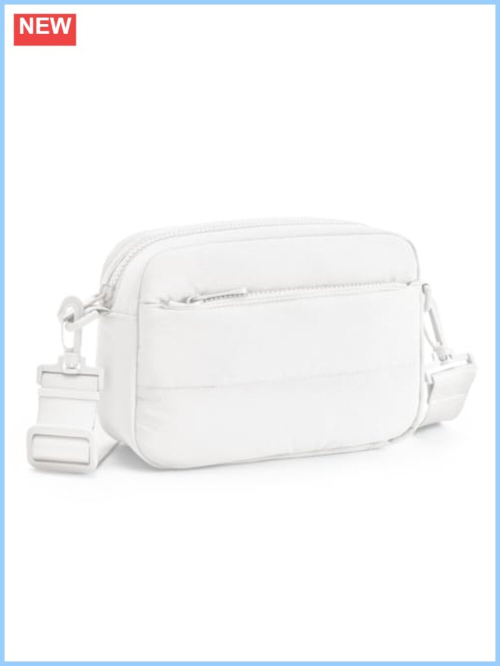 Puffy Quilted Crossbody Bag RFID Blocking Nylon Small Travel Purse